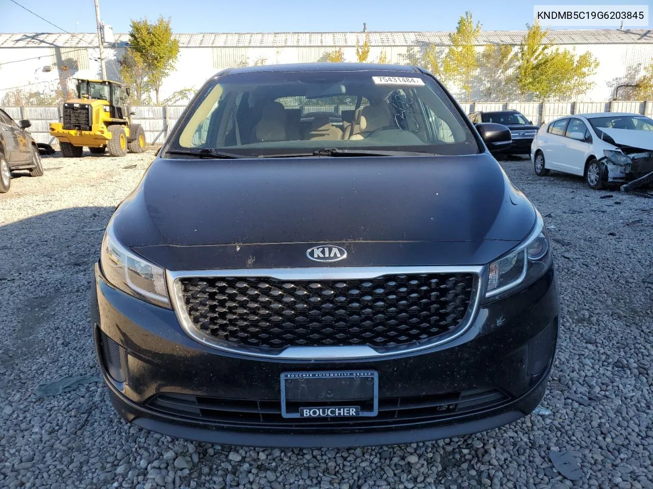 2016 Kia Sedona Lx VIN: KNDMB5C19G6203845 Lot: 75431484