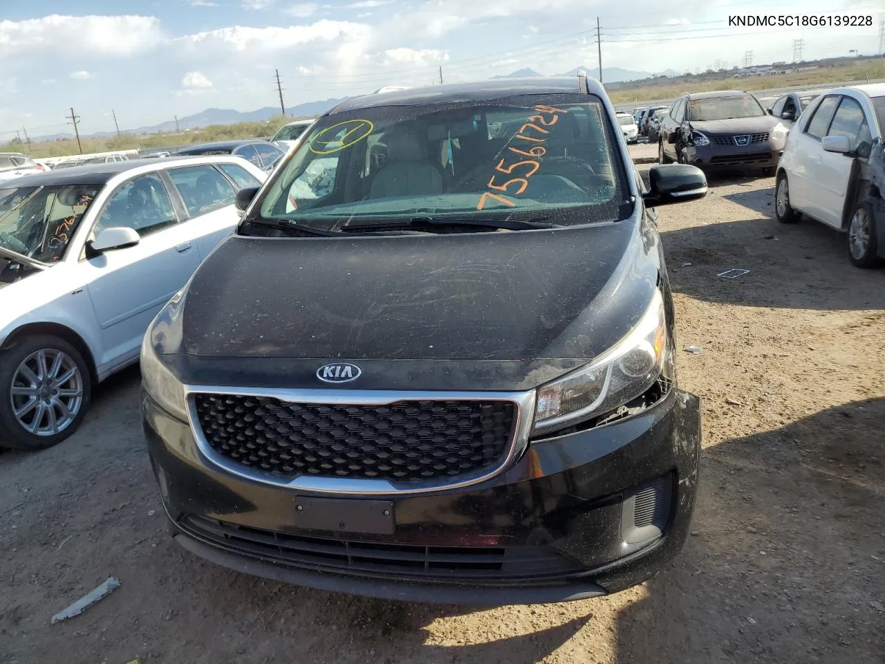 2016 Kia Sedona Ex VIN: KNDMC5C18G6139228 Lot: 75561724