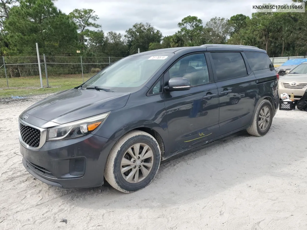 2016 Kia Sedona Lx VIN: KNDMB5C17G6119846 Lot: 76176574