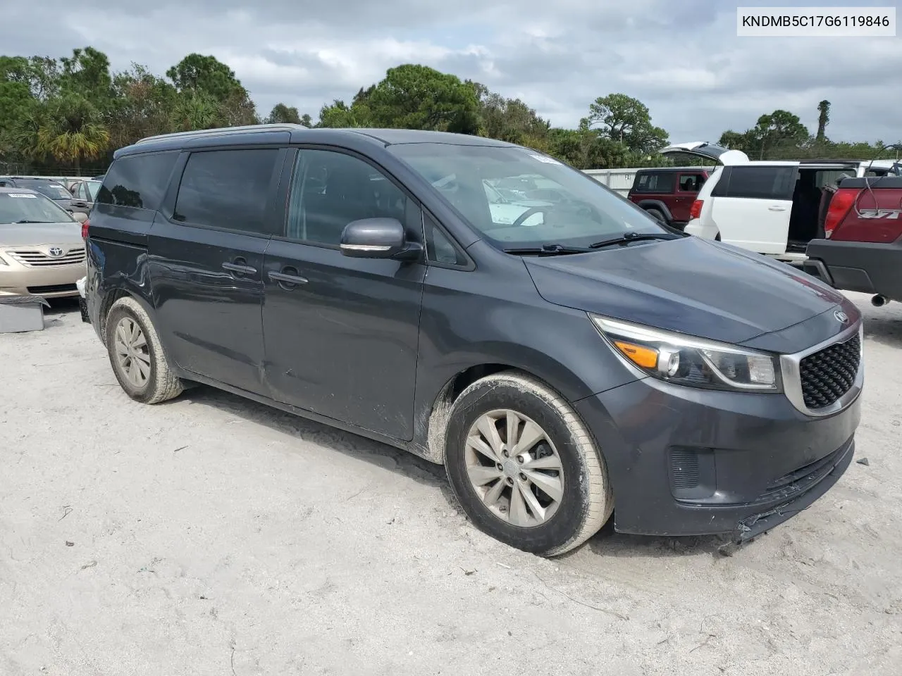 2016 Kia Sedona Lx VIN: KNDMB5C17G6119846 Lot: 76176574