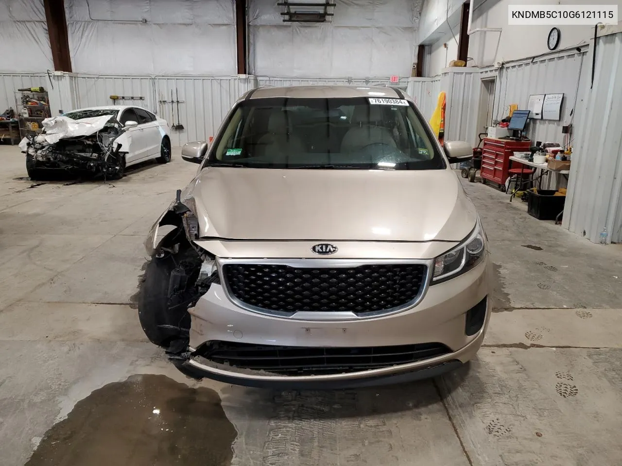 2016 Kia Sedona Lx VIN: KNDMB5C10G6121115 Lot: 76190384