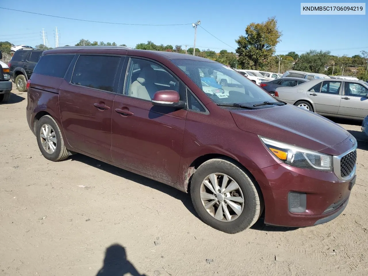 2016 Kia Sedona Lx VIN: KNDMB5C17G6094219 Lot: 76260374