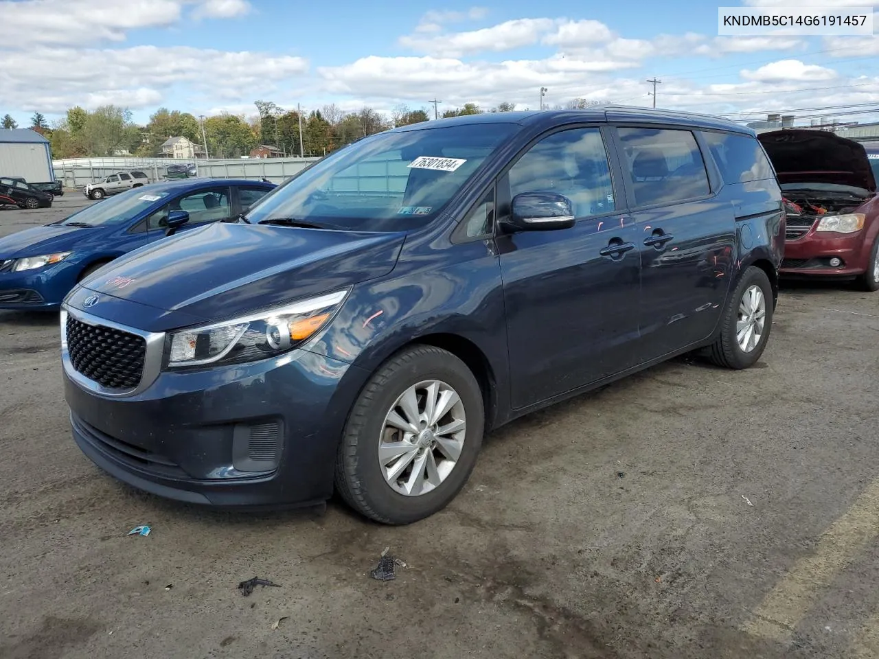 2016 Kia Sedona Lx VIN: KNDMB5C14G6191457 Lot: 76301834