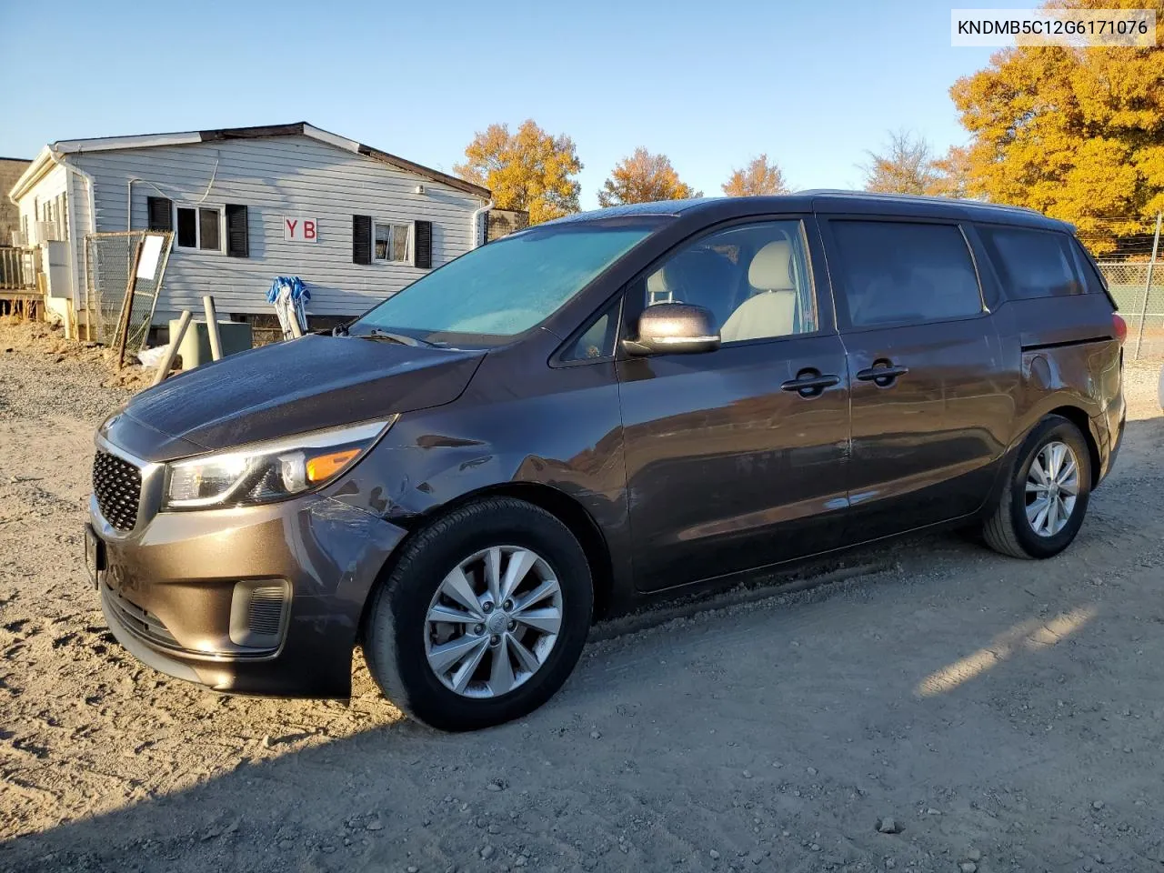 2016 Kia Sedona Lx VIN: KNDMB5C12G6171076 Lot: 76901564