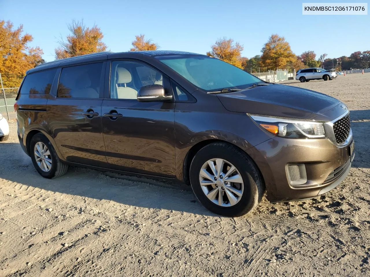 2016 Kia Sedona Lx VIN: KNDMB5C12G6171076 Lot: 76901564