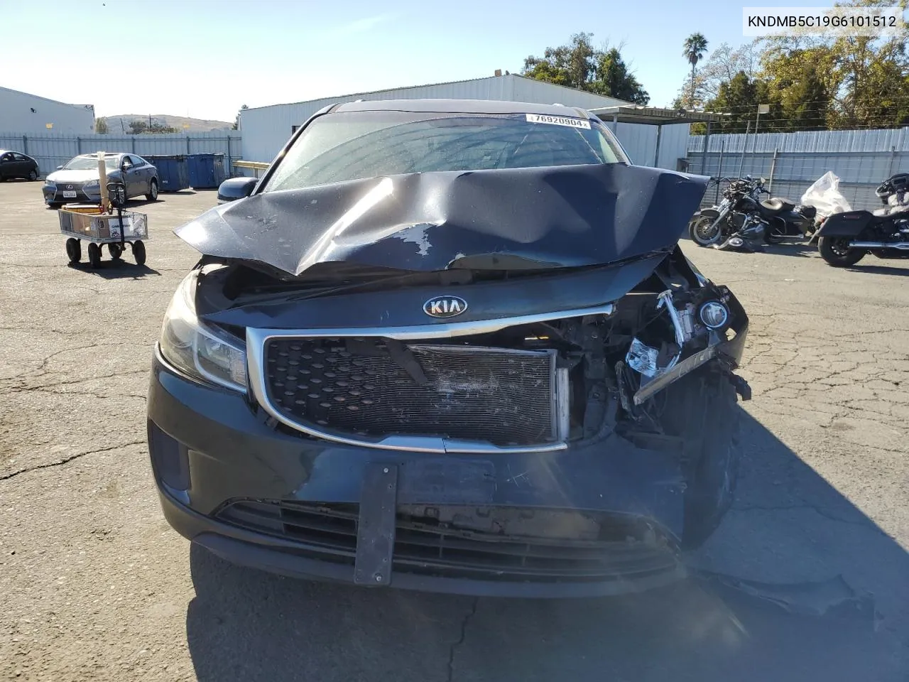 2016 Kia Sedona Lx VIN: KNDMB5C19G6101512 Lot: 76920904