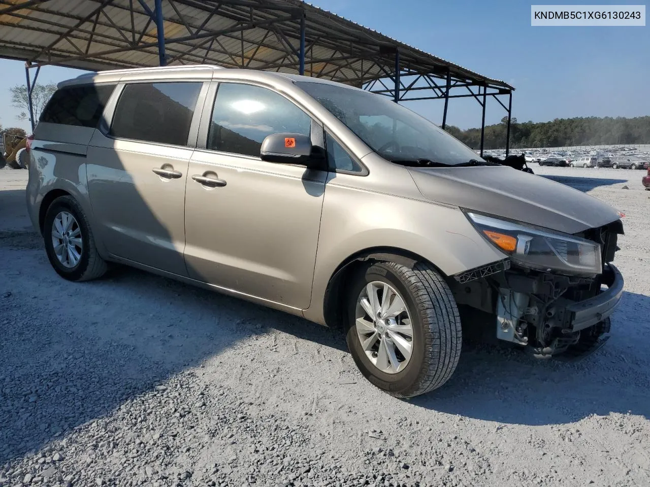 2016 Kia Sedona Lx VIN: KNDMB5C1XG6130243 Lot: 76926114