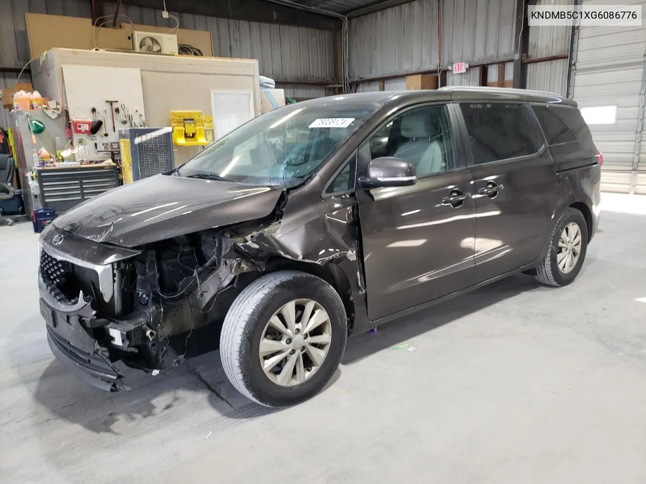 2016 Kia Sedona Lx VIN: KNDMB5C1XG6086776 Lot: 78038124