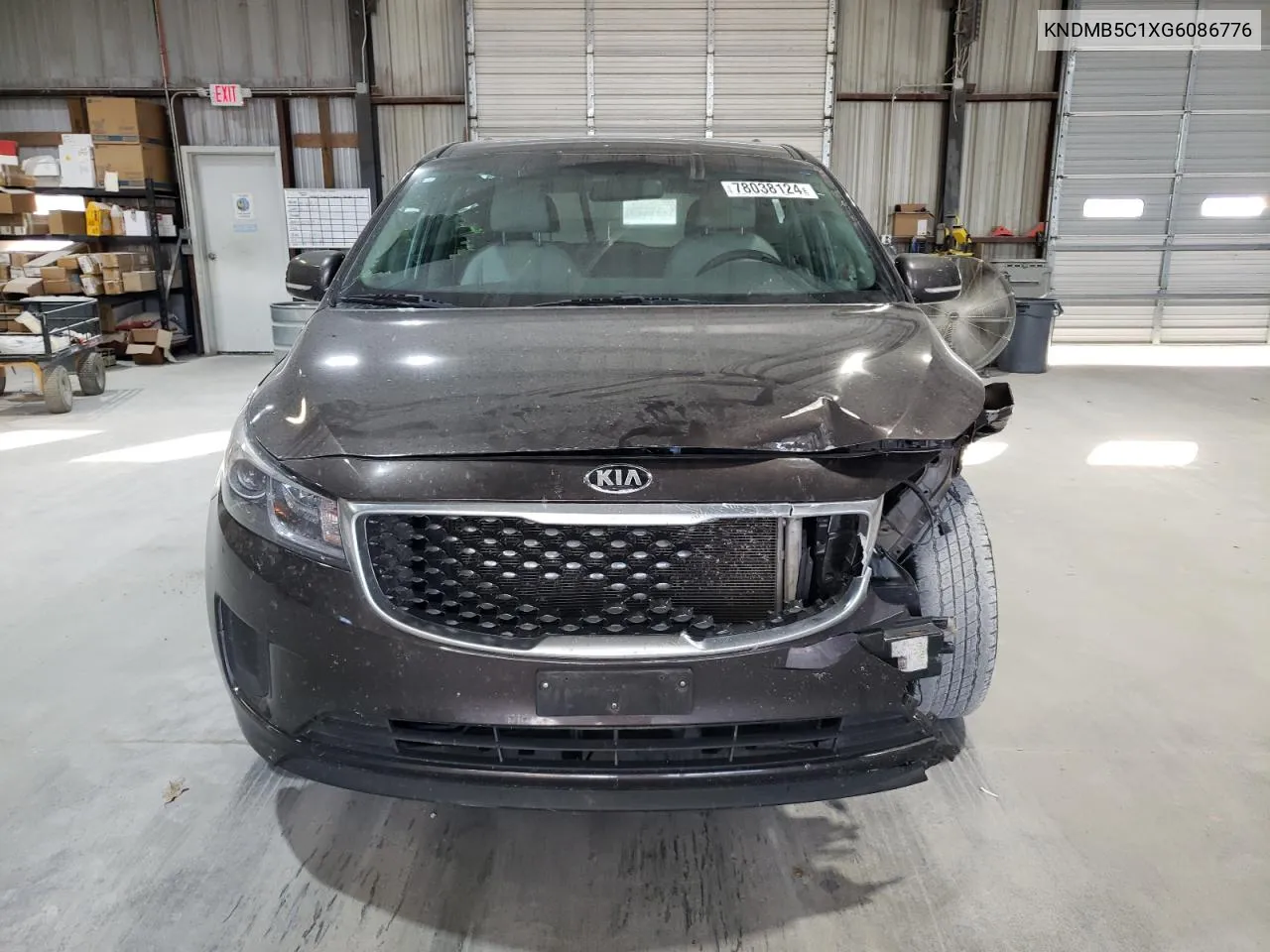 2016 Kia Sedona Lx VIN: KNDMB5C1XG6086776 Lot: 78038124