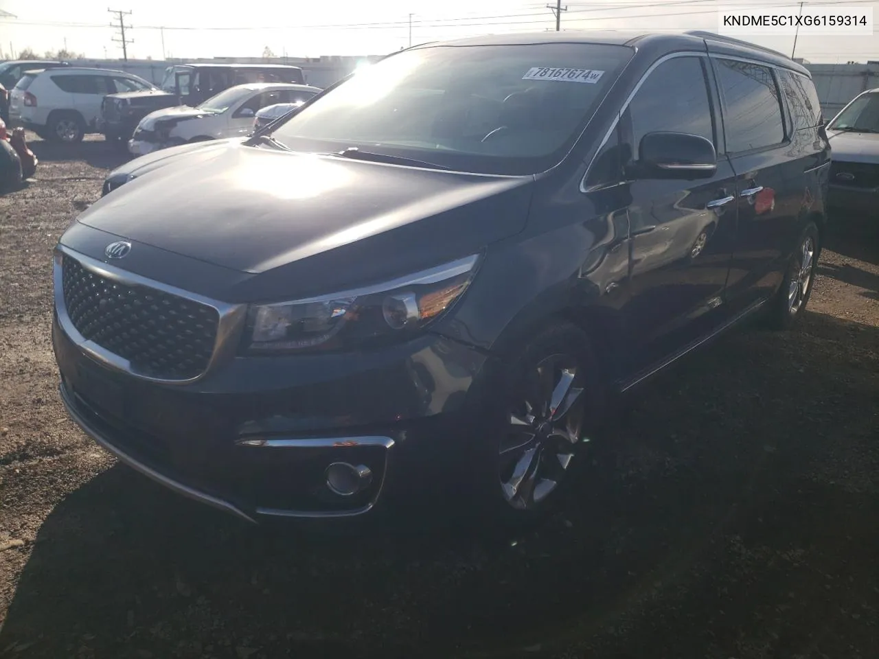 2016 Kia Sedona Sxl VIN: KNDME5C1XG6159314 Lot: 78167674