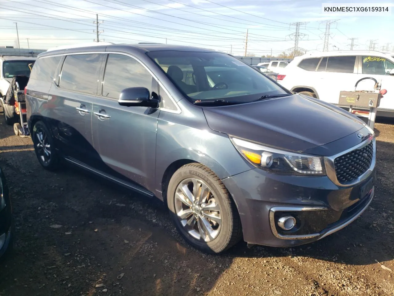 2016 Kia Sedona Sxl VIN: KNDME5C1XG6159314 Lot: 78167674