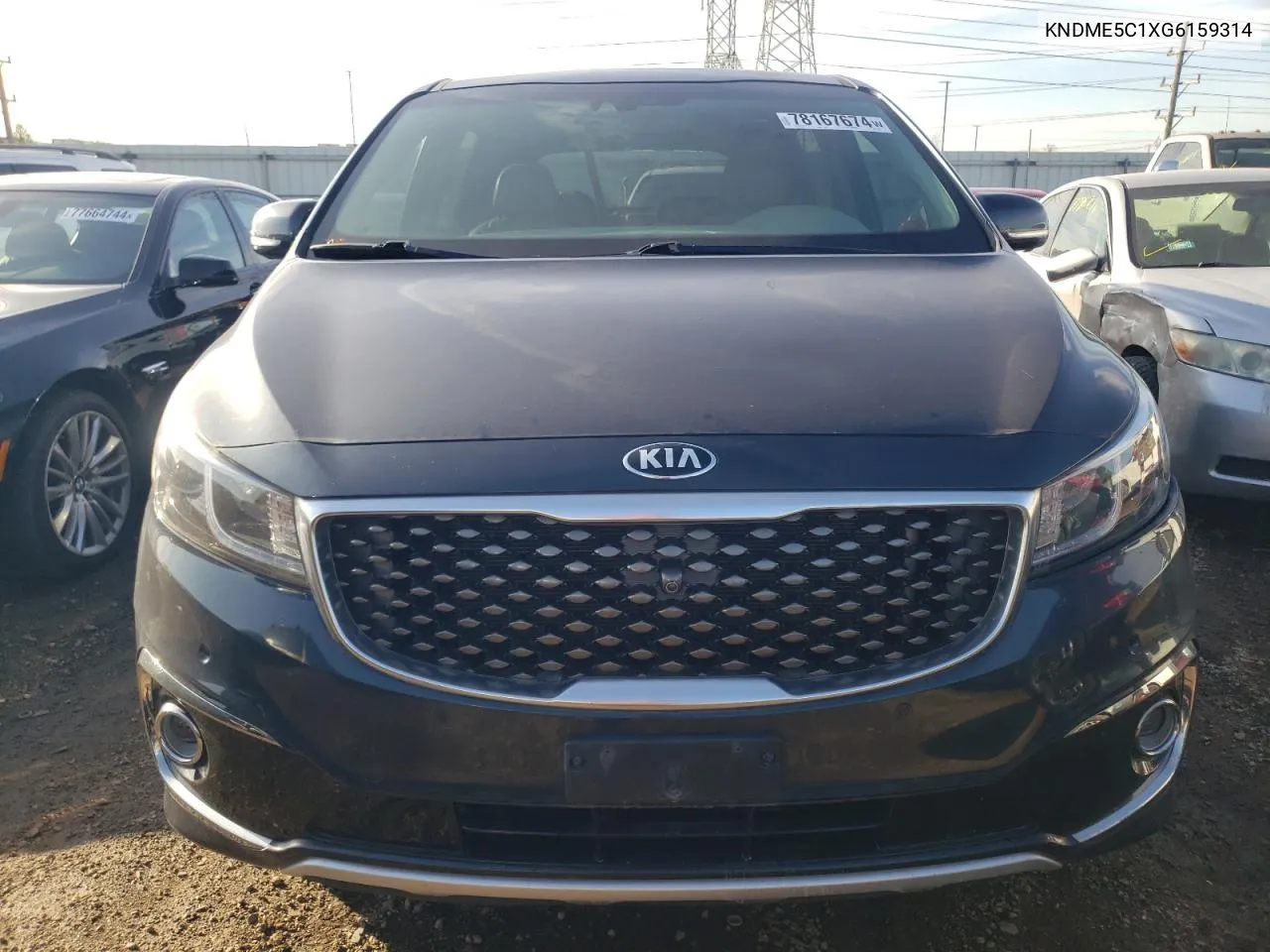 2016 Kia Sedona Sxl VIN: KNDME5C1XG6159314 Lot: 78167674