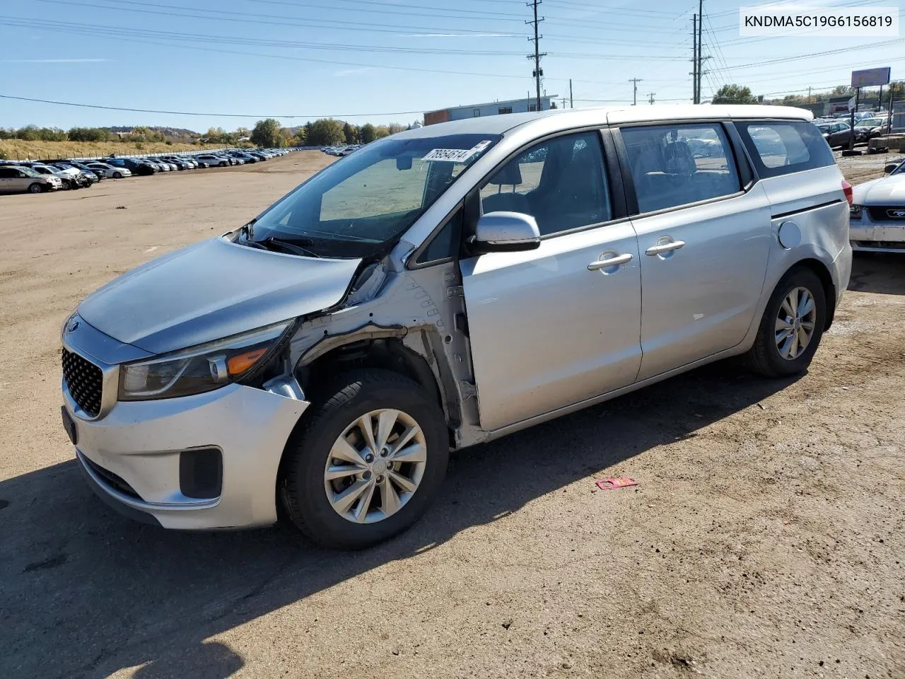 2016 Kia Sedona L VIN: KNDMA5C19G6156819 Lot: 78954614