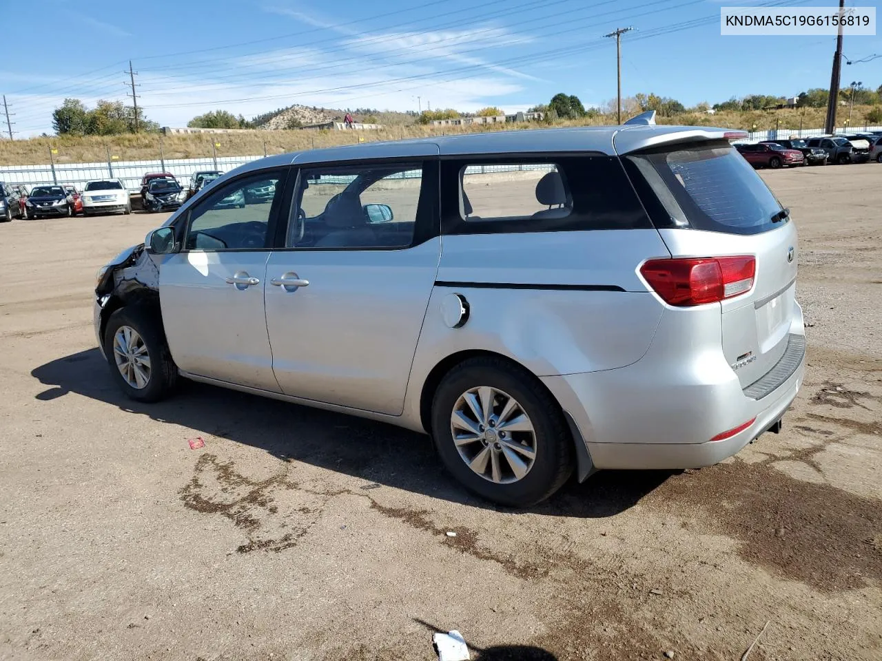 2016 Kia Sedona L VIN: KNDMA5C19G6156819 Lot: 78954614