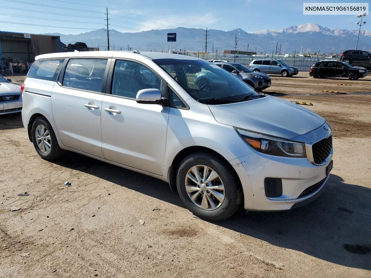 2016 Kia Sedona L VIN: KNDMA5C19G6156819 Lot: 78954614