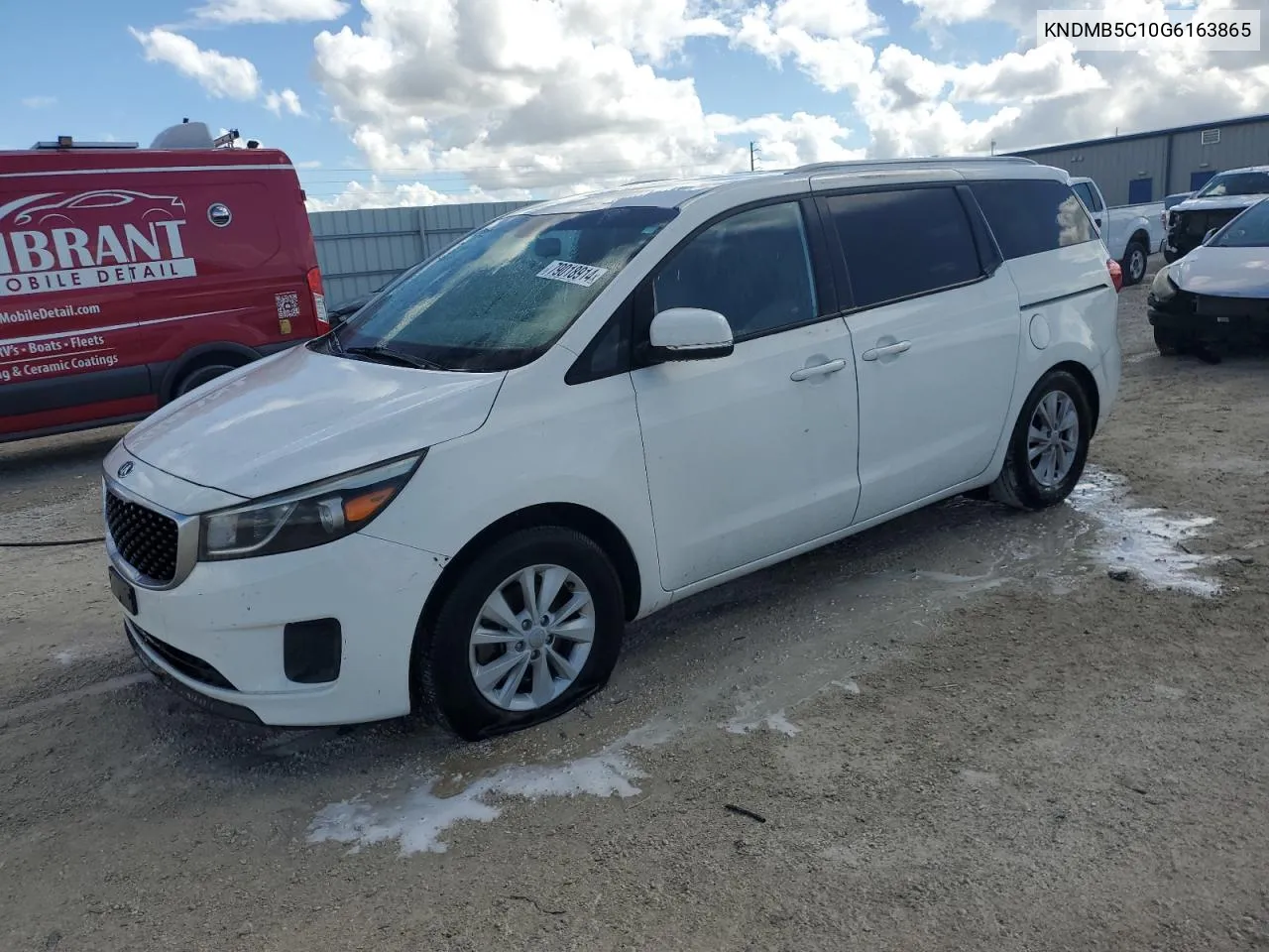 2016 Kia Sedona Lx VIN: KNDMB5C10G6163865 Lot: 79018914