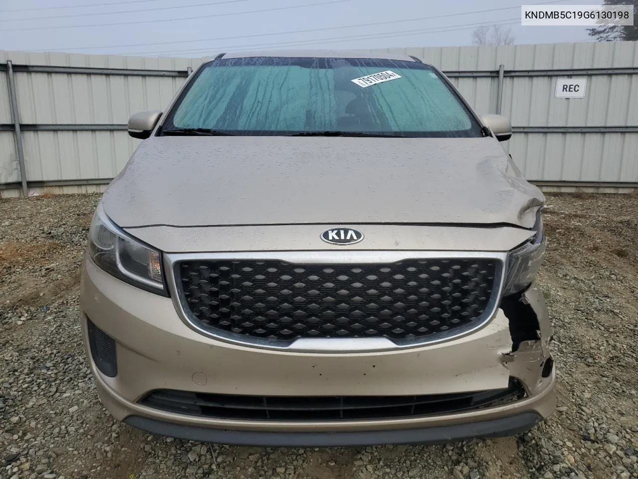 2016 Kia Sedona Lx VIN: KNDMB5C19G6130198 Lot: 79170504