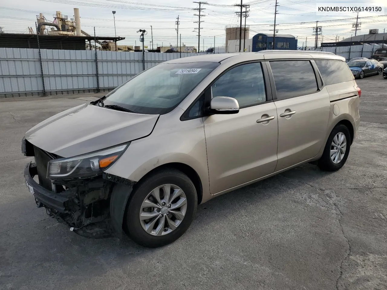 2016 Kia Sedona Lx VIN: KNDMB5C1XG6149150 Lot: 79319094