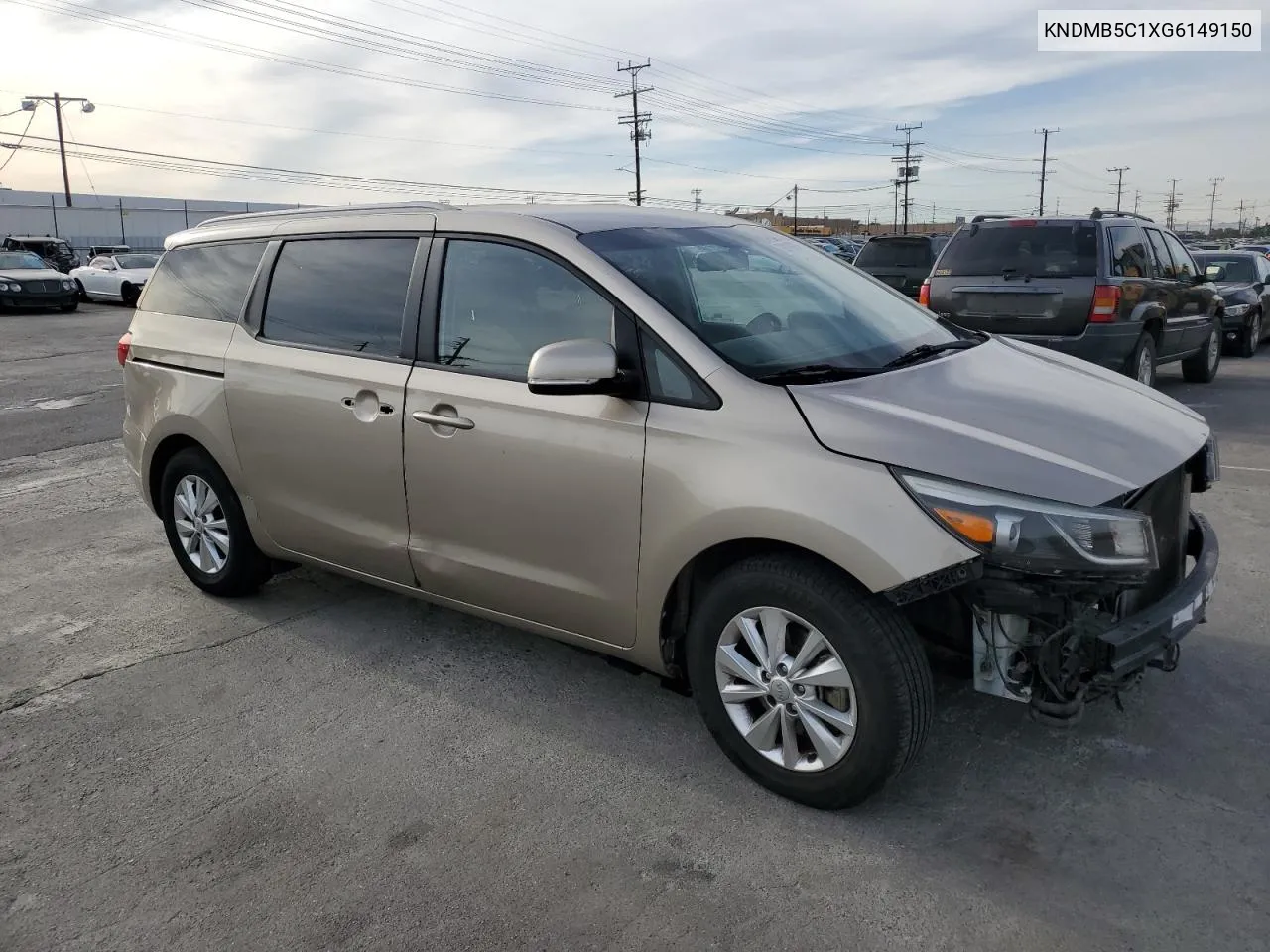 2016 Kia Sedona Lx VIN: KNDMB5C1XG6149150 Lot: 79319094