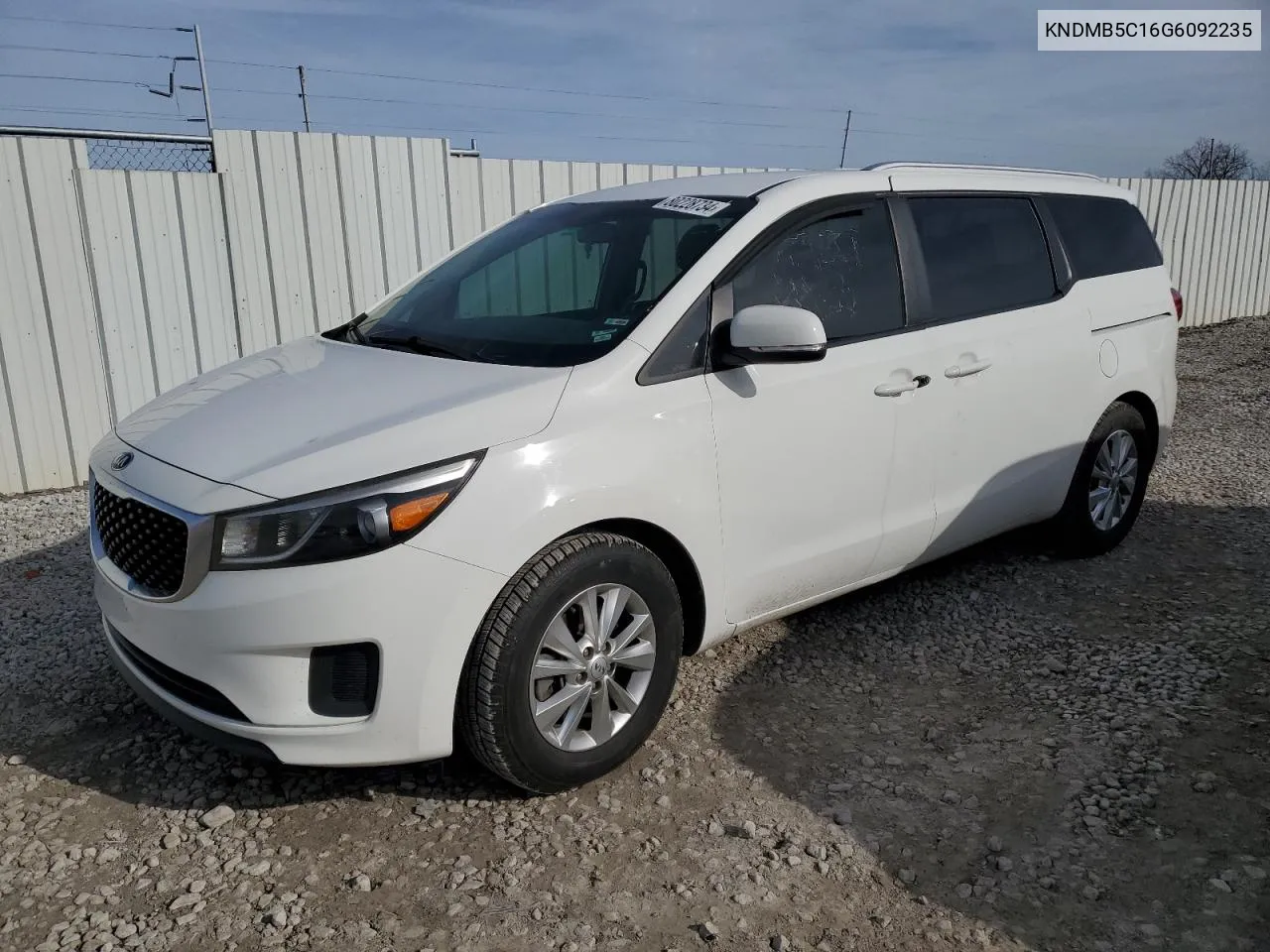 2016 Kia Sedona Lx VIN: KNDMB5C16G6092235 Lot: 80228734