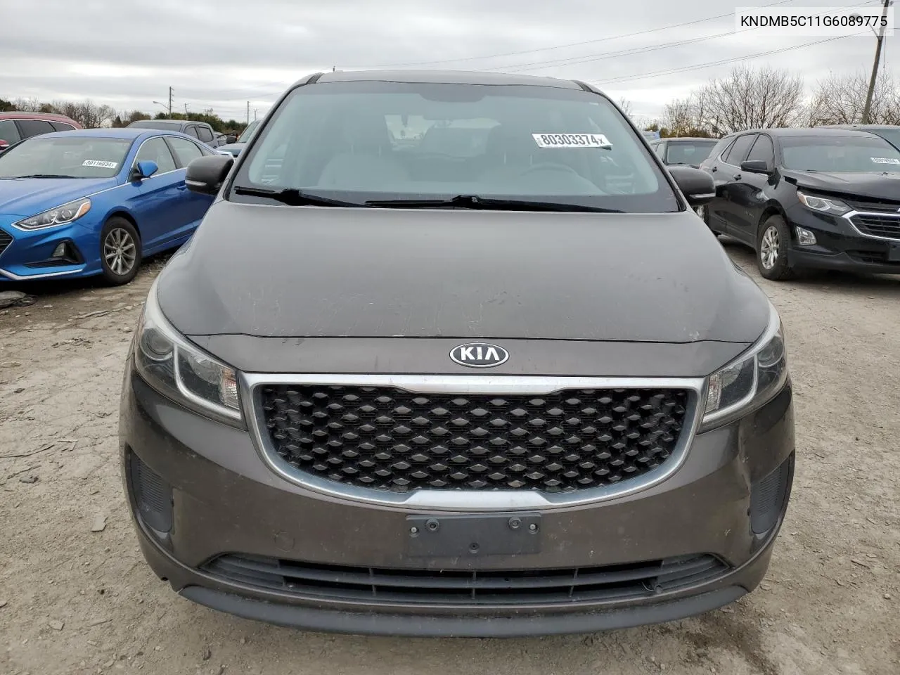 2016 Kia Sedona Lx VIN: KNDMB5C11G6089775 Lot: 80303374