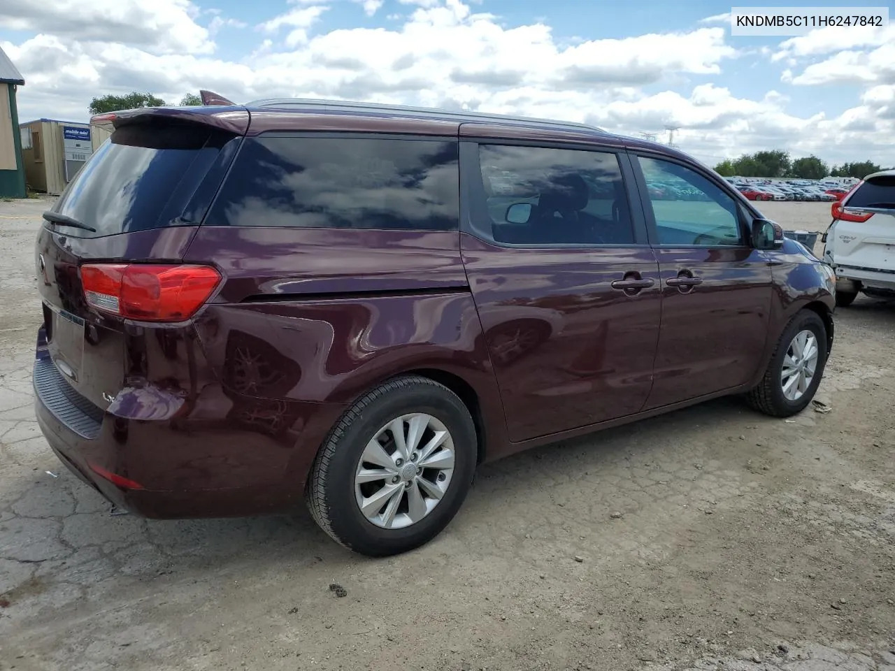 2017 Kia Sedona Lx VIN: KNDMB5C11H6247842 Lot: 58063264