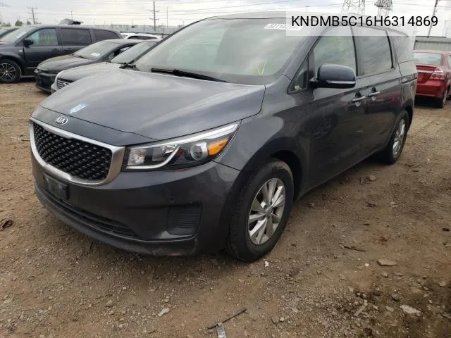 2017 Kia Sedona Lx VIN: KNDMB5C16H6314869 Lot: 58625264