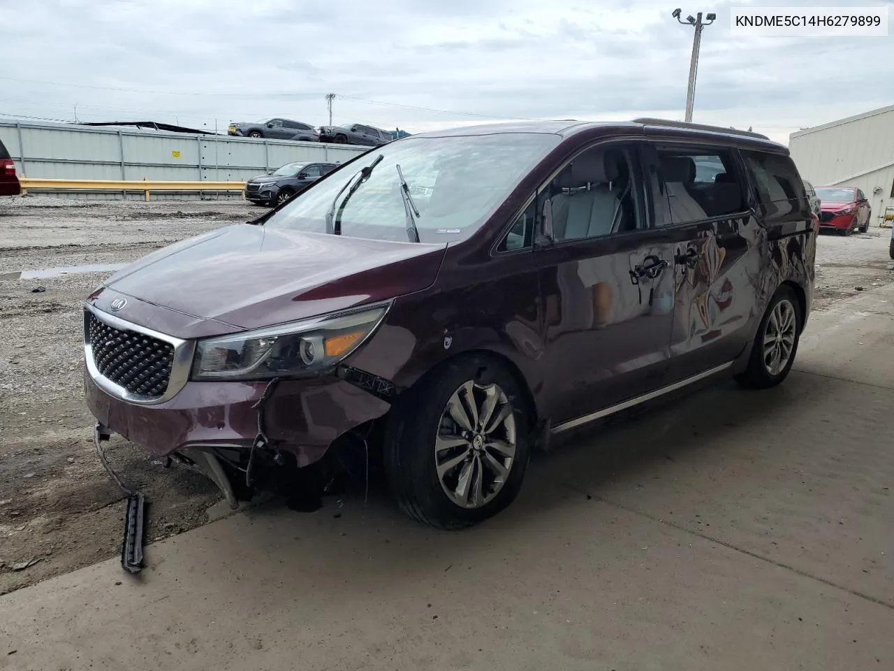 2017 Kia Sedona Sxl VIN: KNDME5C14H6279899 Lot: 60642874