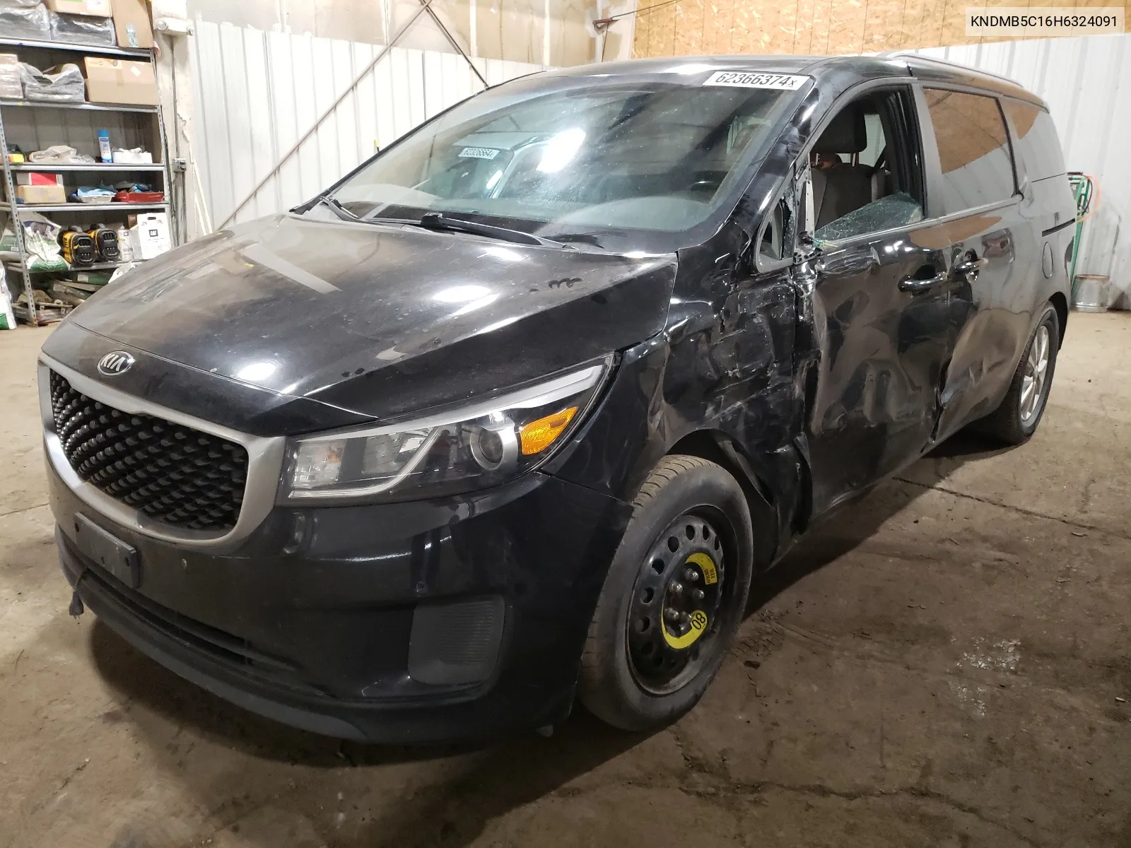 2017 Kia Sedona Lx VIN: KNDMB5C16H6324091 Lot: 62366374