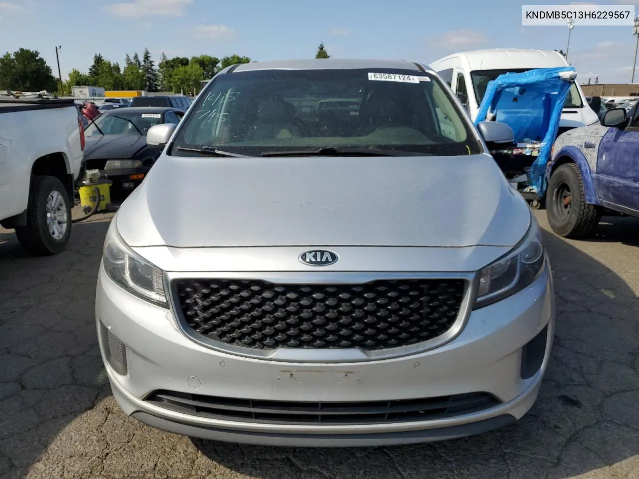 2017 Kia Sedona Lx VIN: KNDMB5C13H6229567 Lot: 63587124