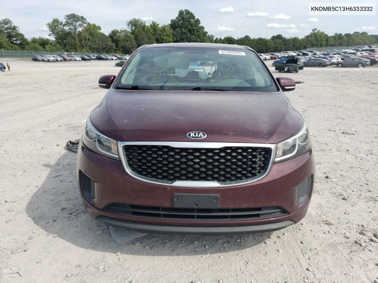 2017 Kia Sedona Lx VIN: KNDMB5C13H6333332 Lot: 67385994