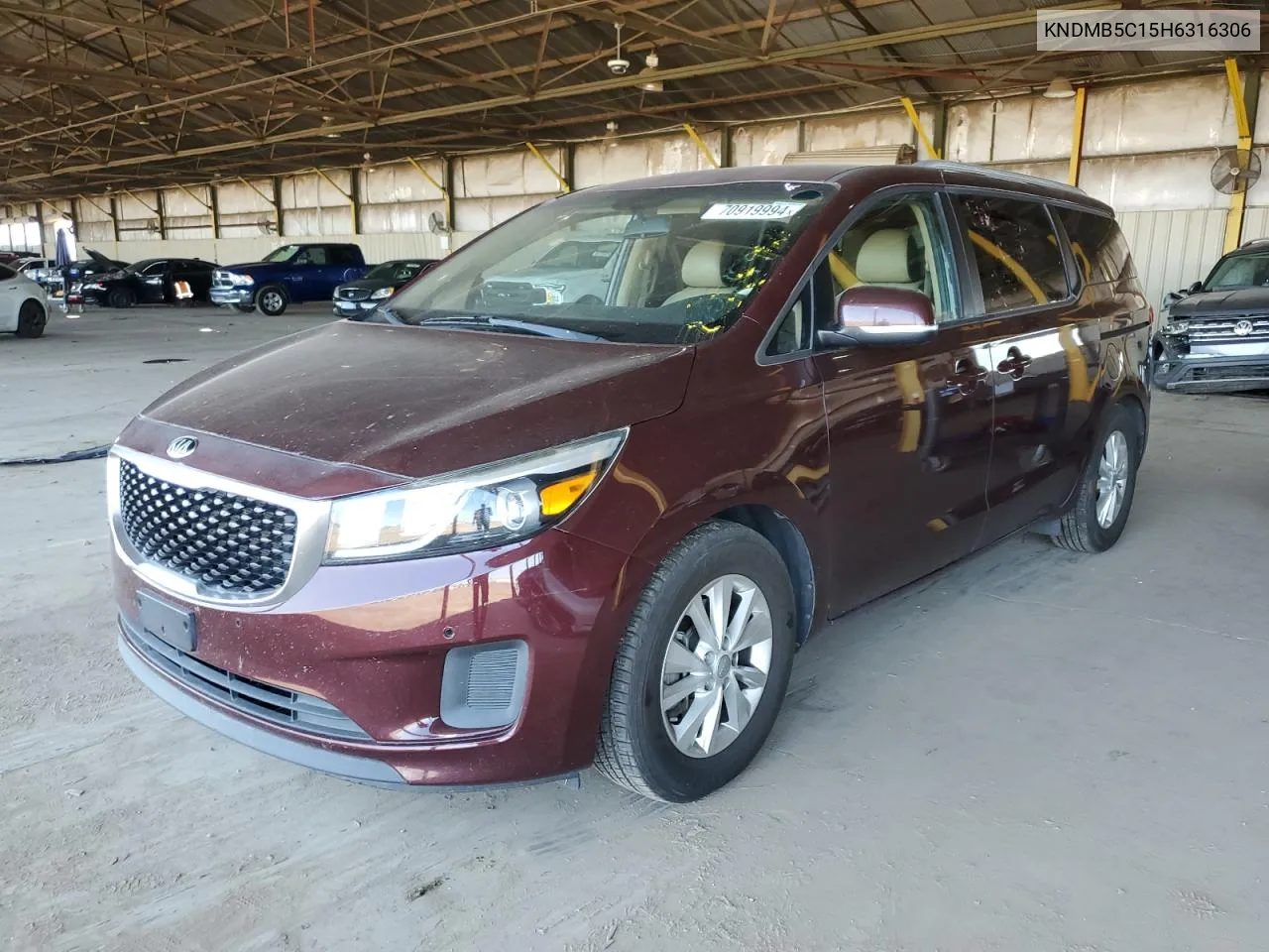 2017 Kia Sedona Lx VIN: KNDMB5C15H6316306 Lot: 70919994