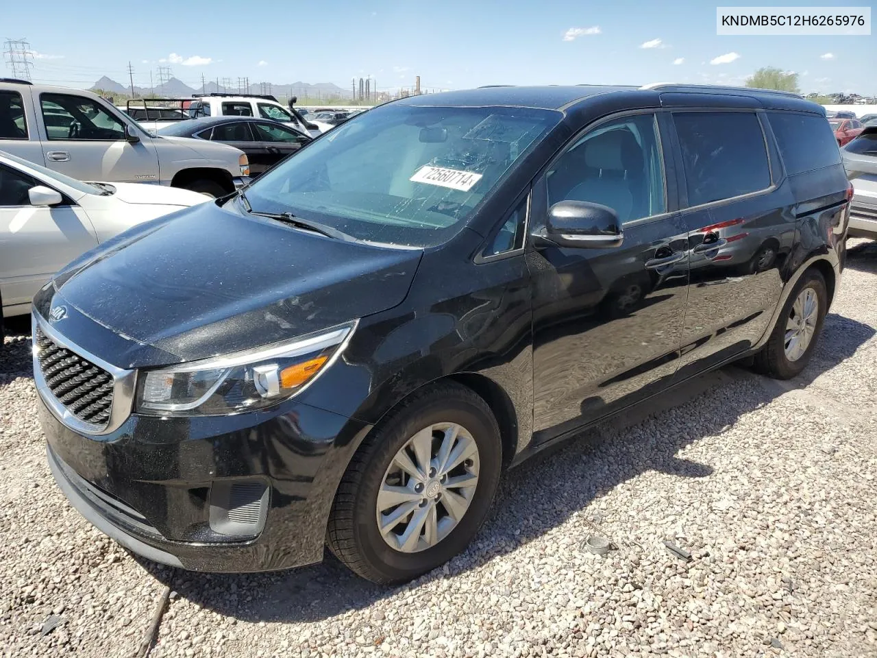 2017 Kia Sedona Lx VIN: KNDMB5C12H6265976 Lot: 72560714