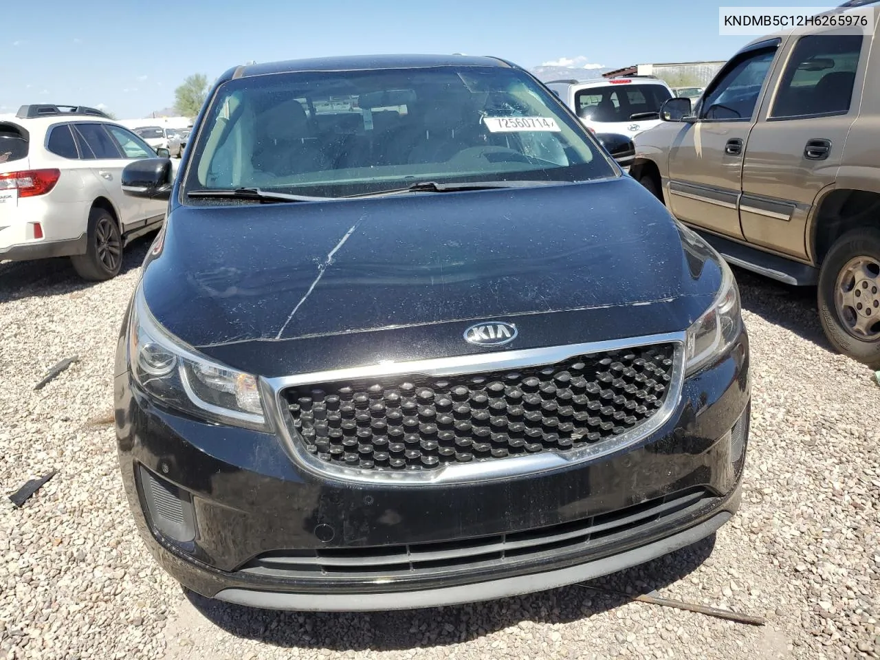 2017 Kia Sedona Lx VIN: KNDMB5C12H6265976 Lot: 72560714