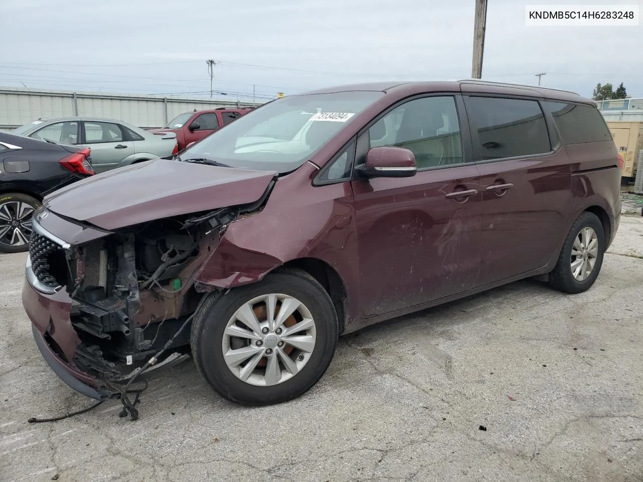 2017 Kia Sedona Lx VIN: KNDMB5C14H6283248 Lot: 73134094