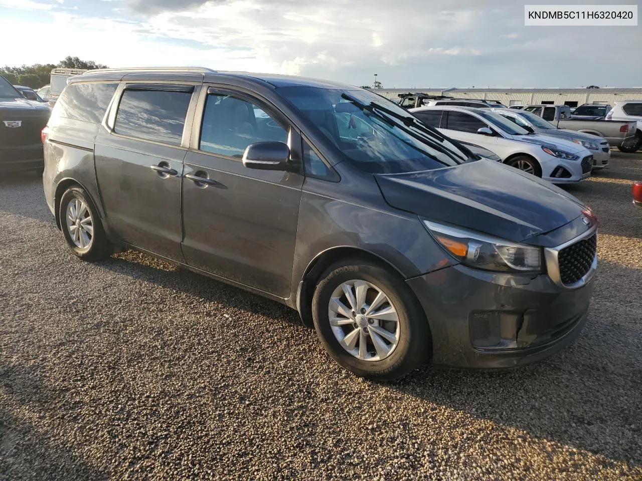 2017 Kia Sedona Lx VIN: KNDMB5C11H6320420 Lot: 74048284