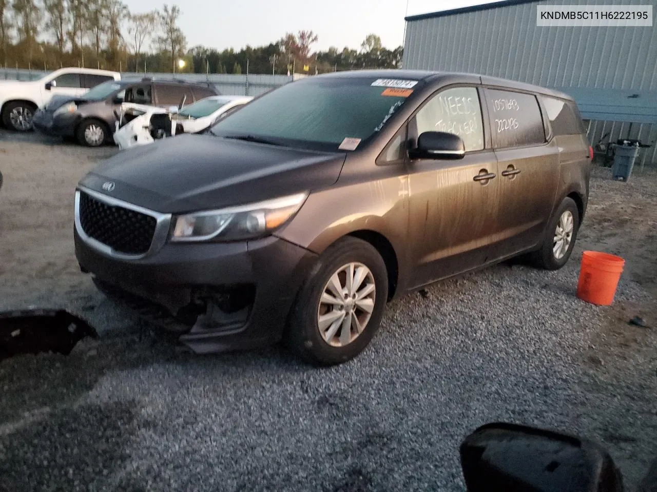 KNDMB5C11H6222195 2017 Kia Sedona Lx