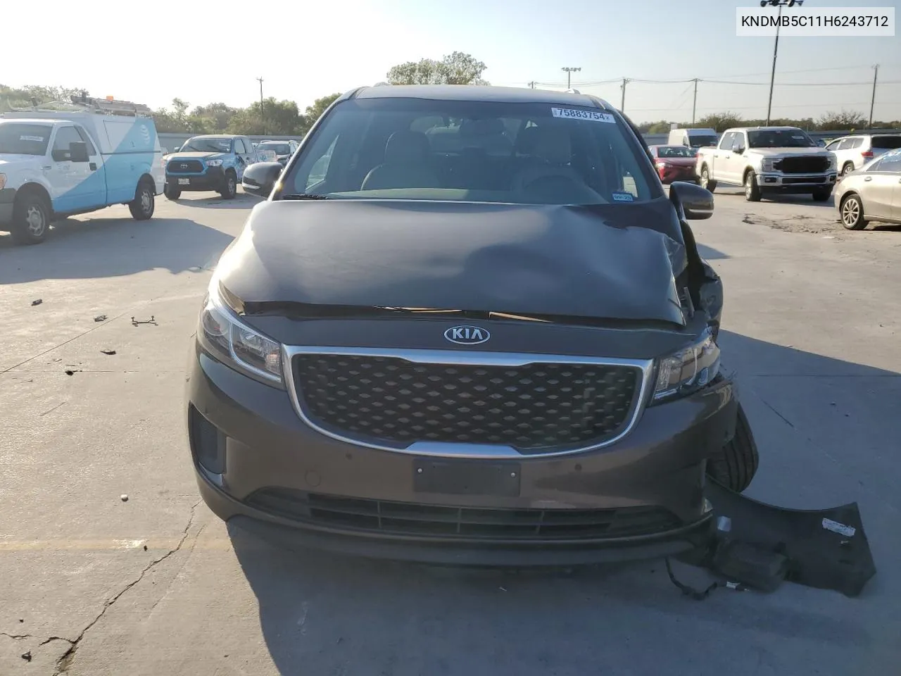 2017 Kia Sedona Lx VIN: KNDMB5C11H6243712 Lot: 75883754