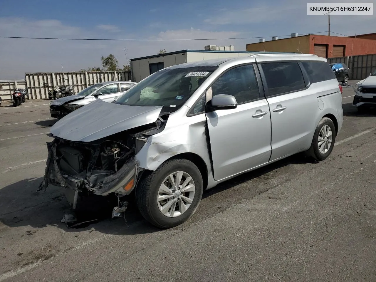 2017 Kia Sedona Lx VIN: KNDMB5C16H6312247 Lot: 76487884