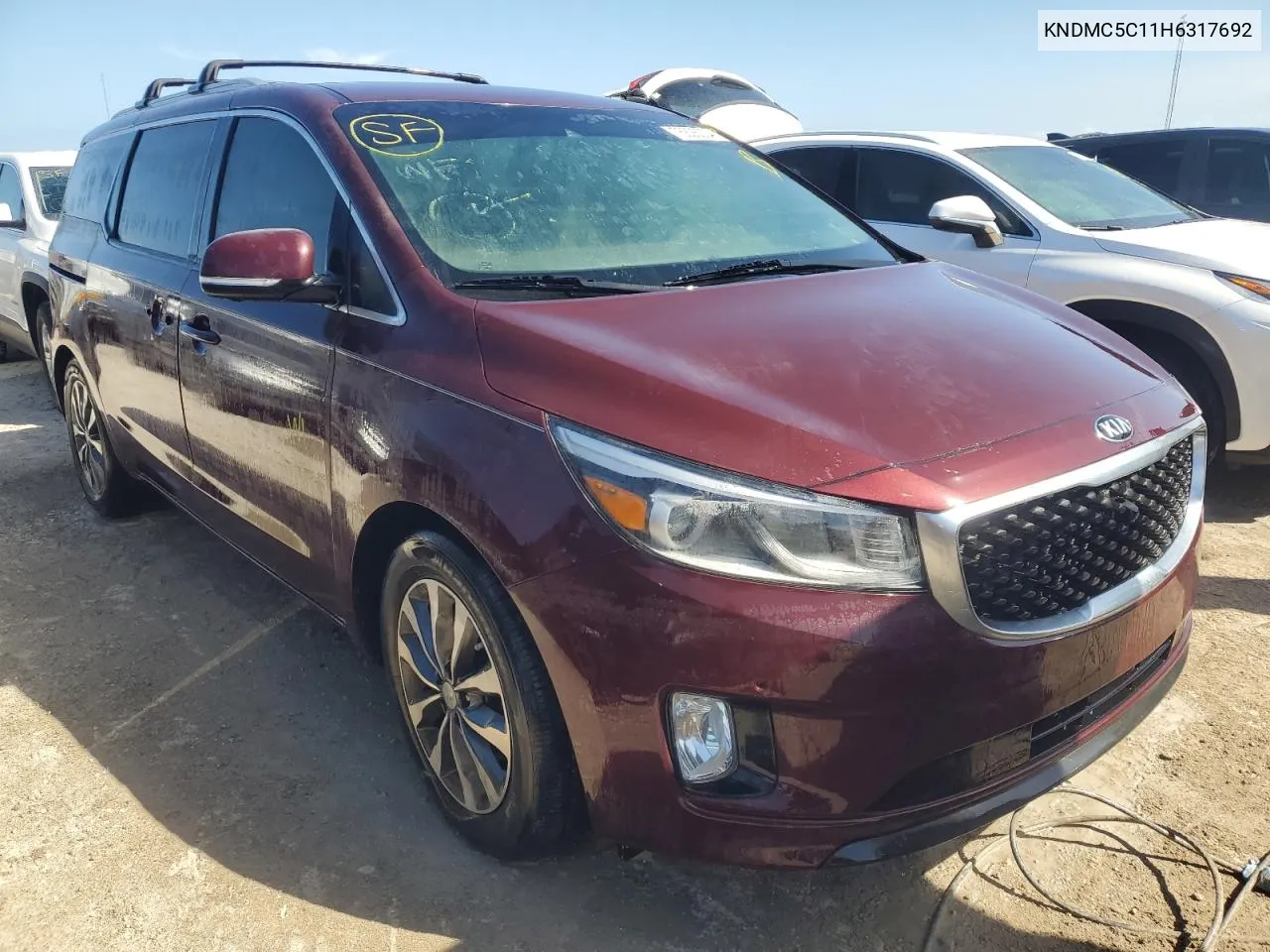 2017 Kia Sedona Ex VIN: KNDMC5C11H6317692 Lot: 76826034