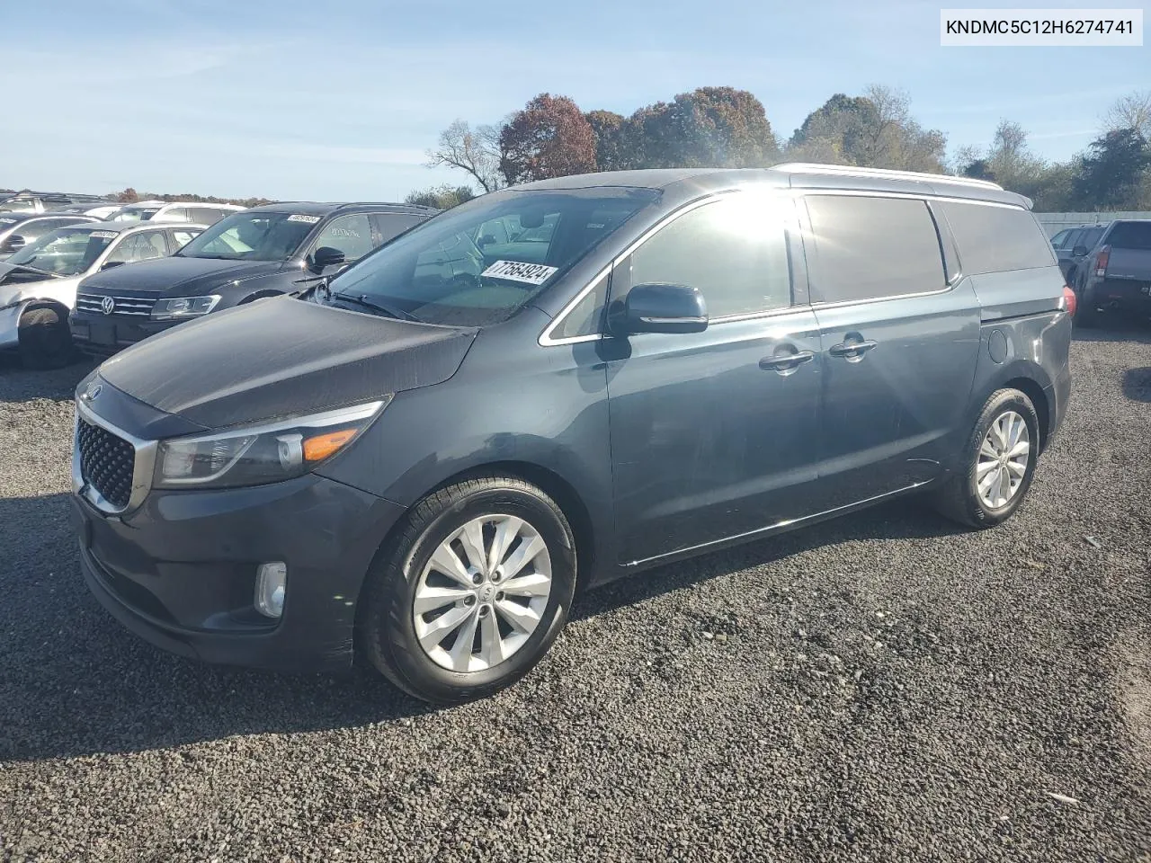 2017 Kia Sedona Ex VIN: KNDMC5C12H6274741 Lot: 77564924