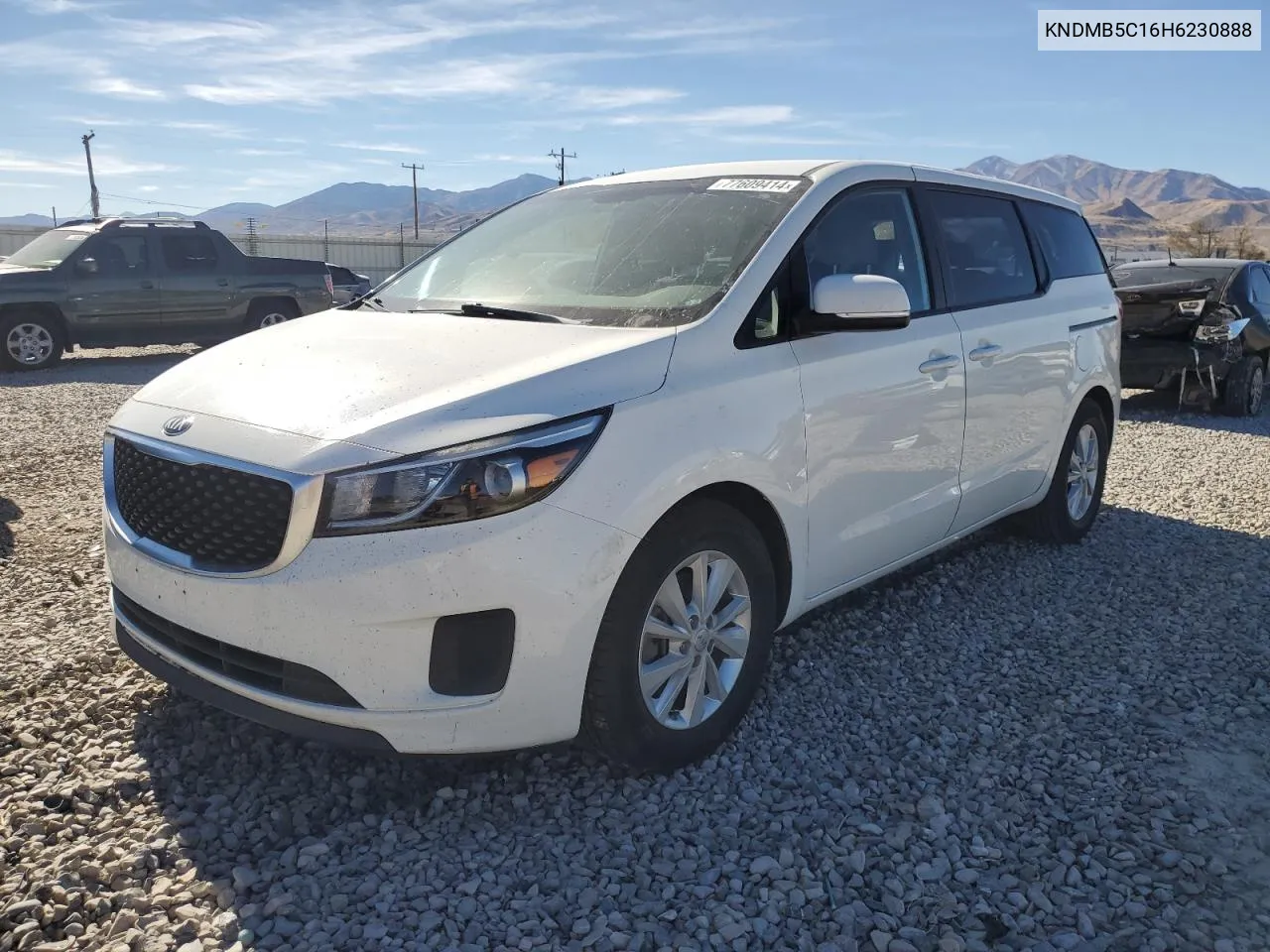 2017 Kia Sedona Lx VIN: KNDMB5C16H6230888 Lot: 77609414