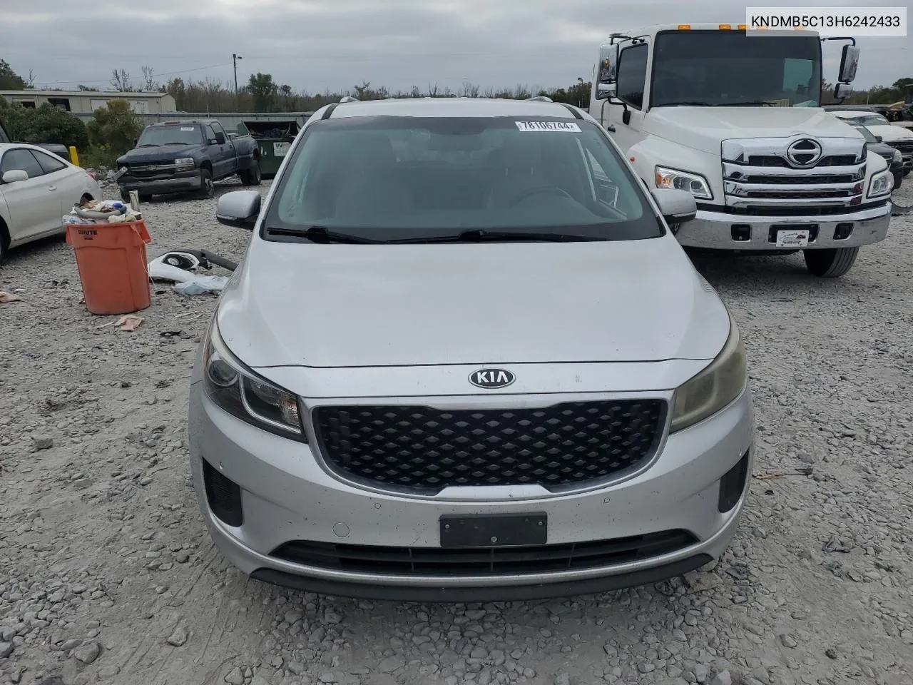 2017 Kia Sedona Lx VIN: KNDMB5C13H6242433 Lot: 78106744