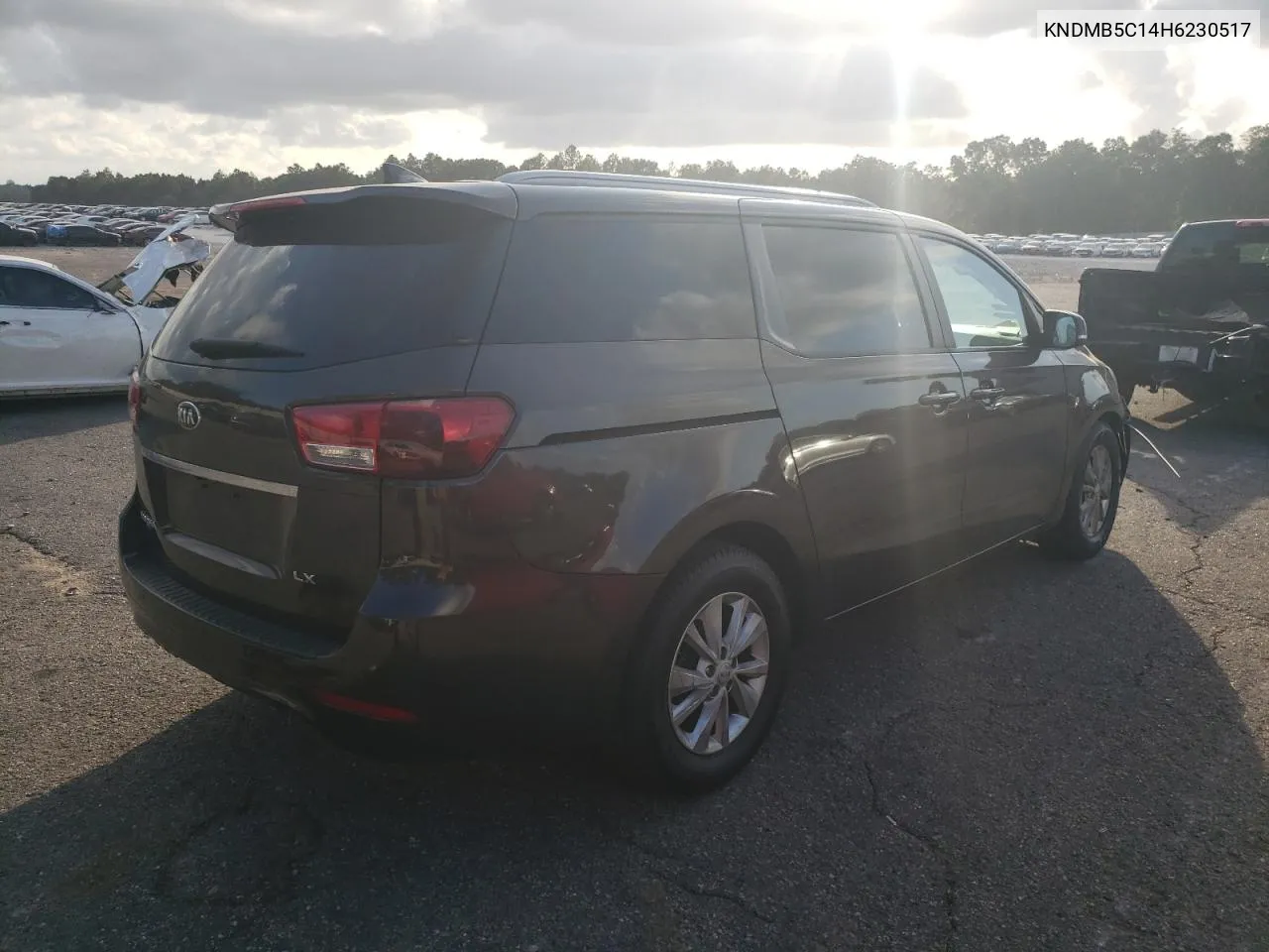 2017 Kia Sedona Lx VIN: KNDMB5C14H6230517 Lot: 78281654