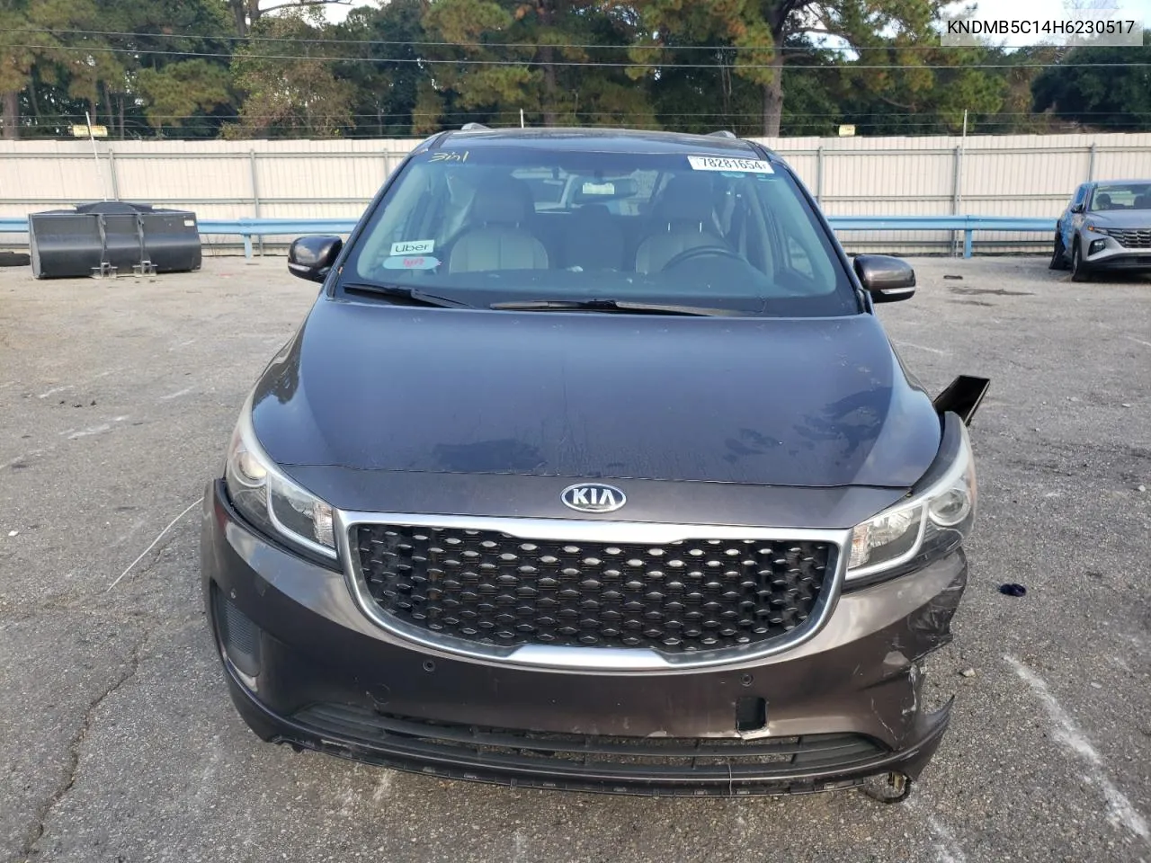 2017 Kia Sedona Lx VIN: KNDMB5C14H6230517 Lot: 78281654