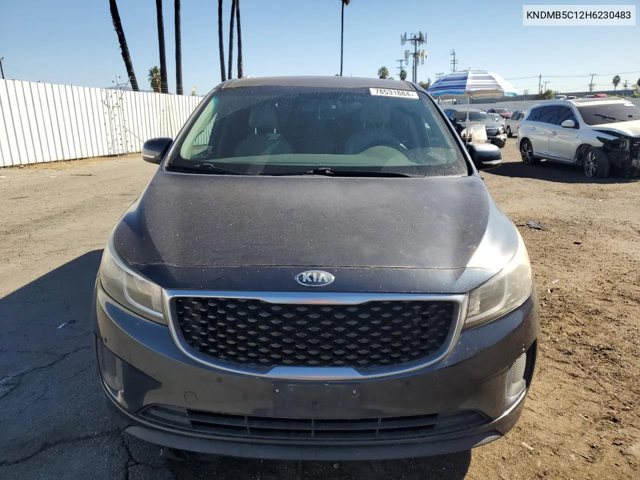 2017 Kia Sedona Lx VIN: KNDMB5C12H6230483 Lot: 78531884