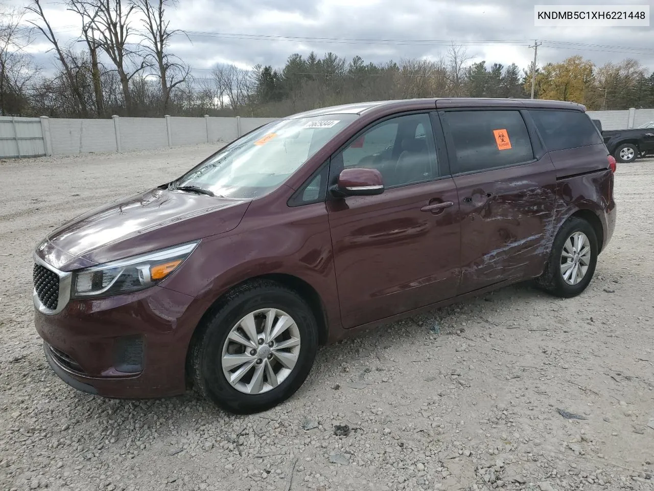 2017 Kia Sedona Lx VIN: KNDMB5C1XH6221448 Lot: 78629344