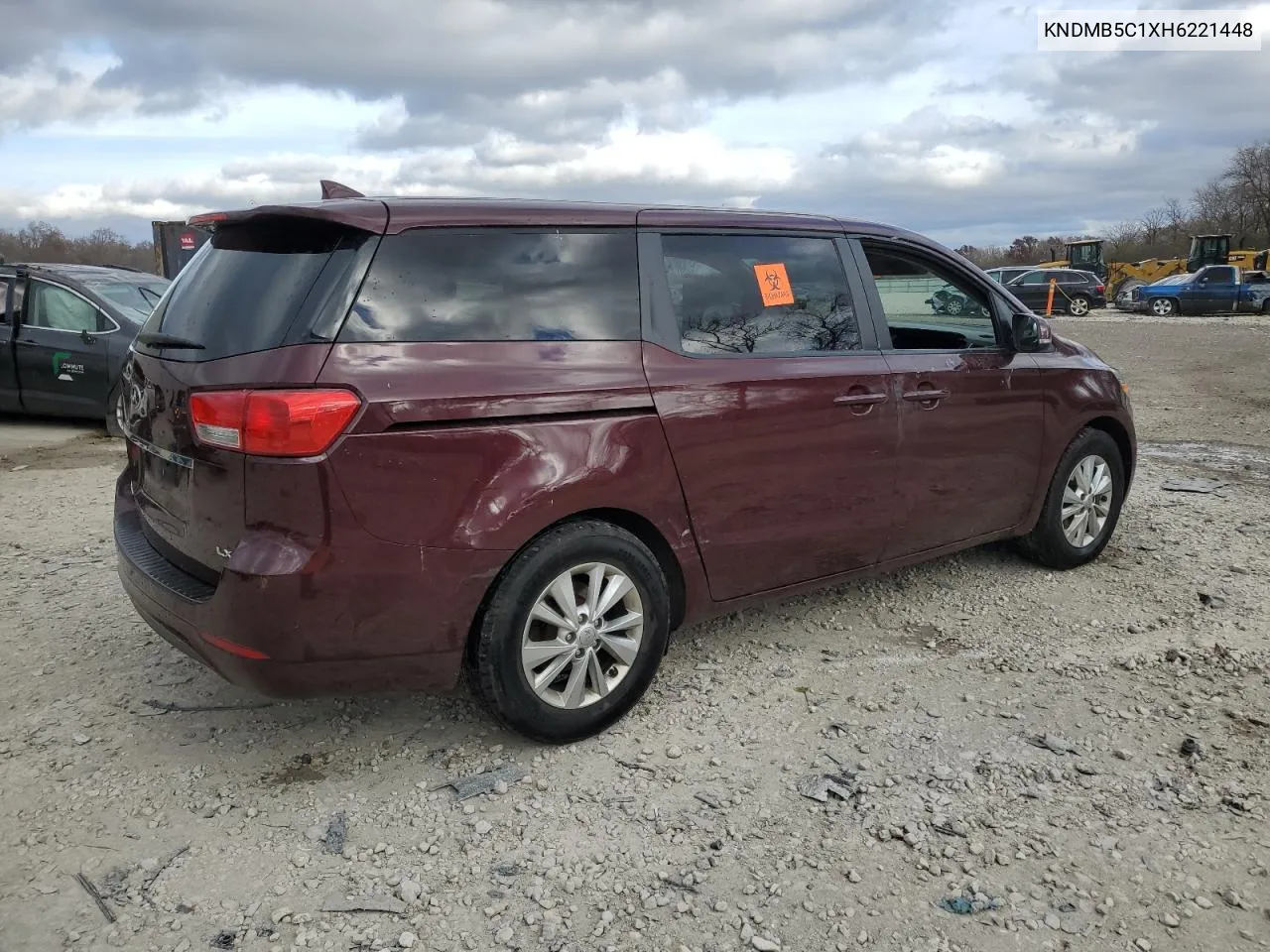 2017 Kia Sedona Lx VIN: KNDMB5C1XH6221448 Lot: 78629344