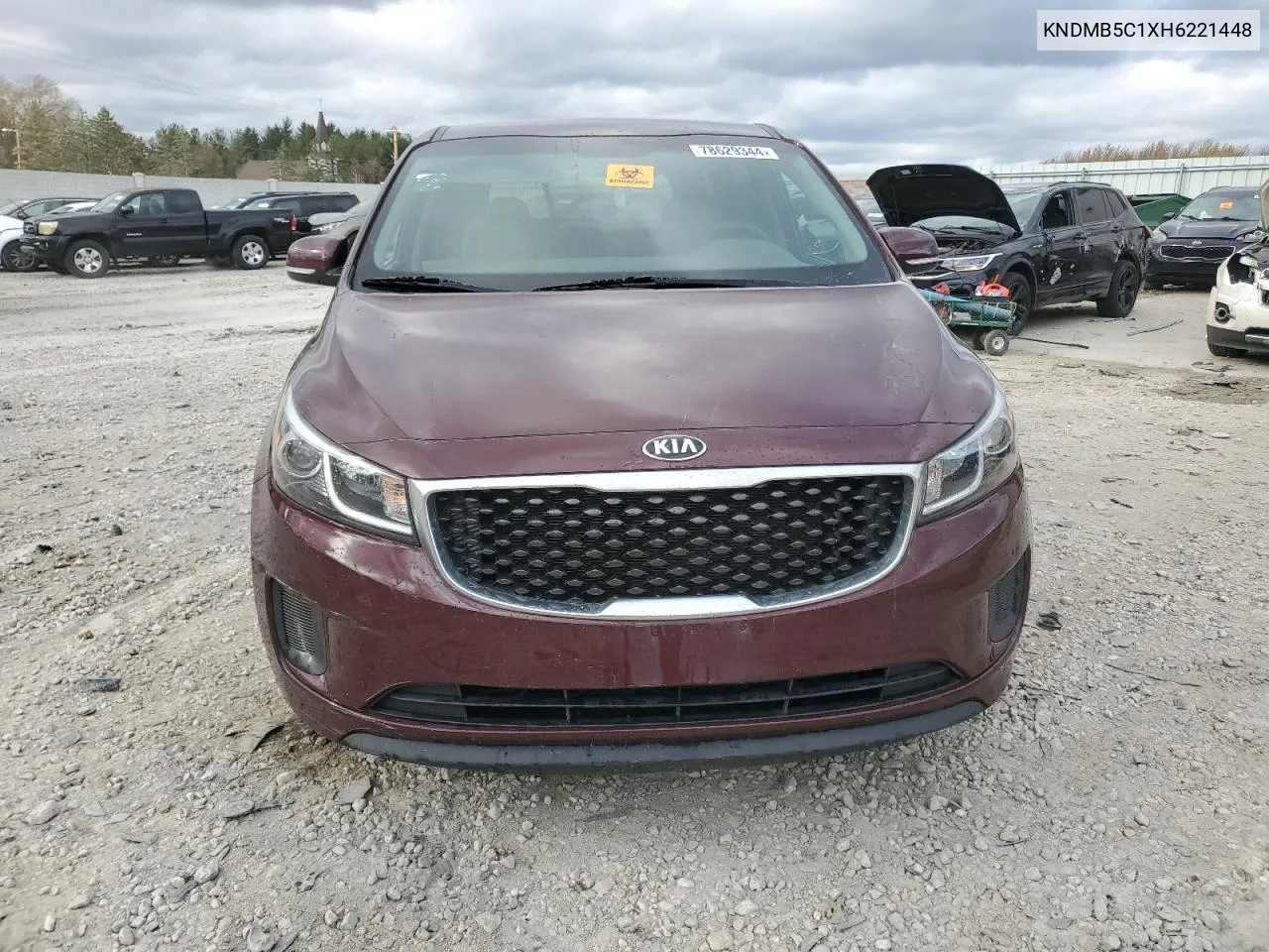 2017 Kia Sedona Lx VIN: KNDMB5C1XH6221448 Lot: 78629344