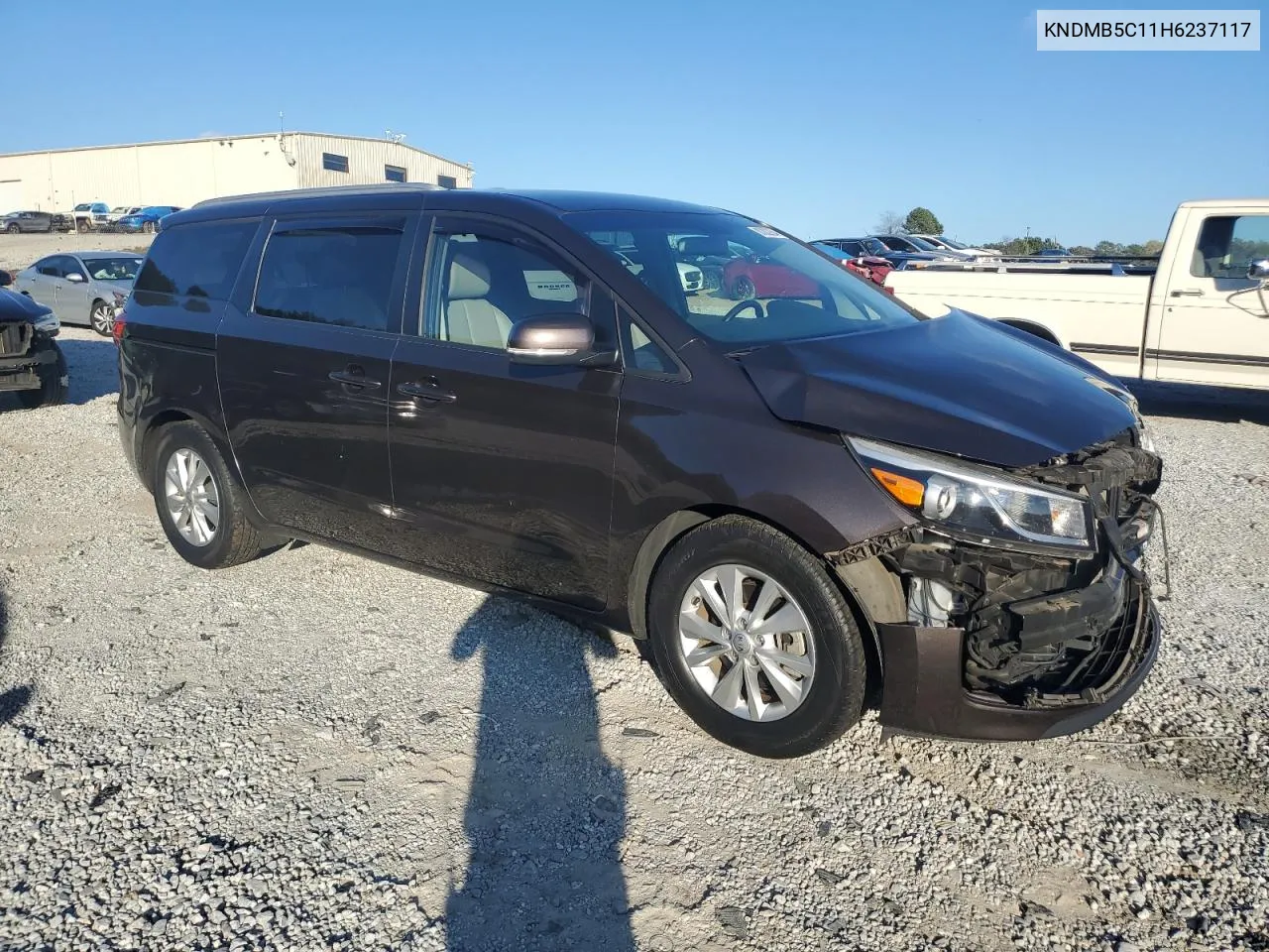 2017 Kia Sedona Lx VIN: KNDMB5C11H6237117 Lot: 80302264